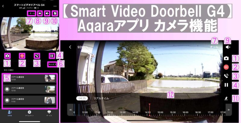Aqara スマートビデオドアベル G4　カメラ性能